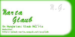 marta glaub business card